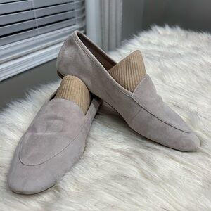 Birdies The Vesper Suede light gray leather driving shoe loafer slip on- 9